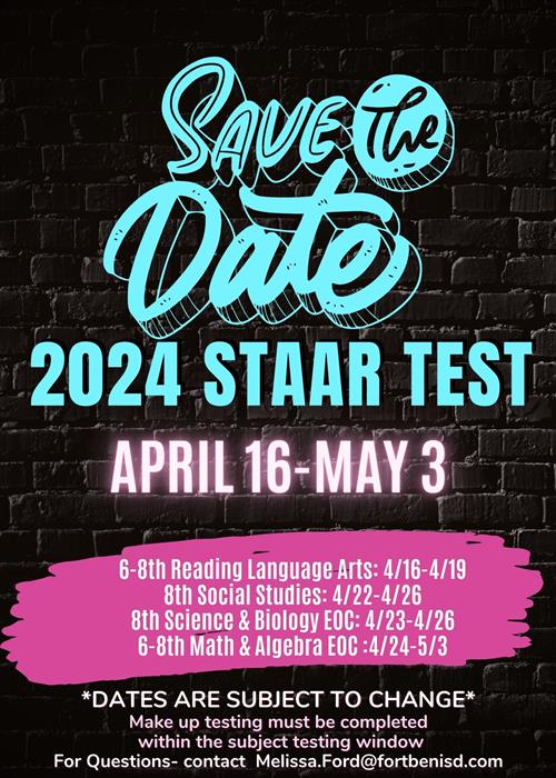 2023 STAAR Testing Window